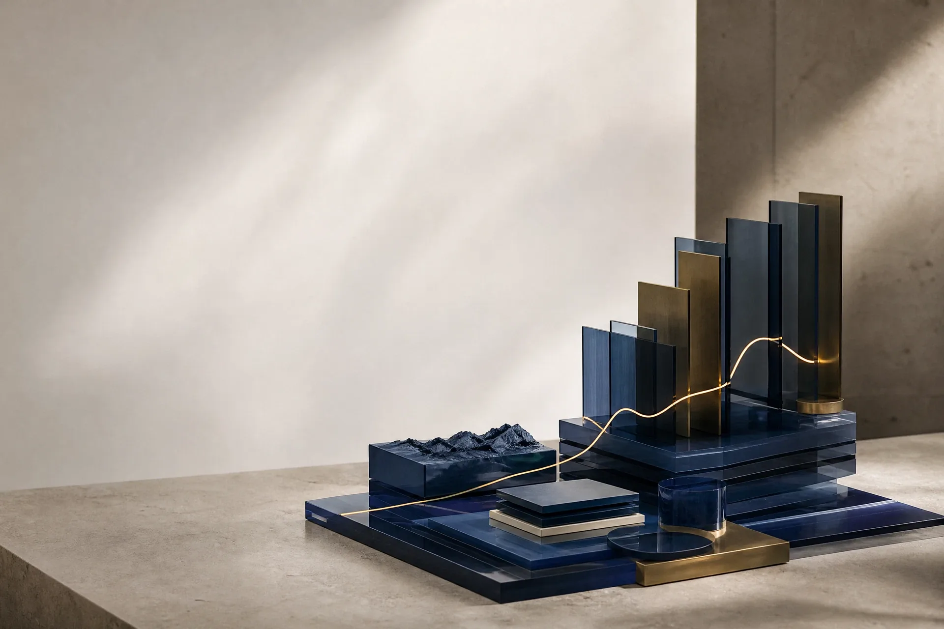 Abstract visual composition for economic analysis